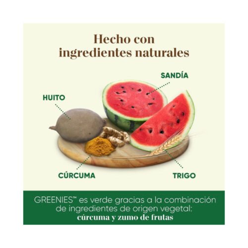 Infografía mostrando ingredientes naturales