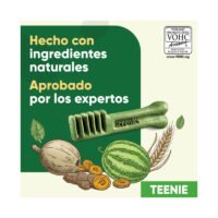 Snack dental Greenies Teenie y texto sobre aprobación de expertos