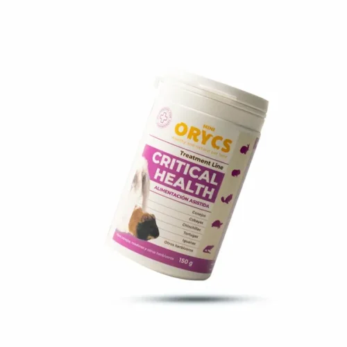Orycs Critical Health Alimento Asistido Para Herbívoros en envase de 150 g blanco