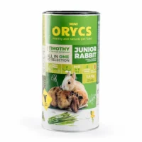 Orycs Alimento Para Conejo Baby, Enano Y Toy Junior Rabbit en envase cilíndrico verde