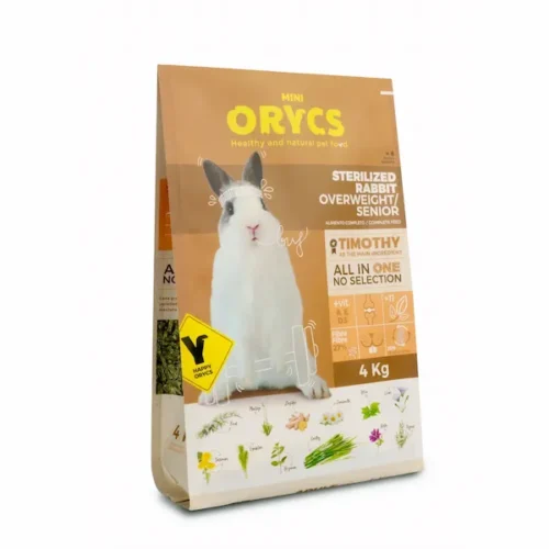 Orycs Alimento Para Conejos Esterilizados Sterilized Rabbit en saco de 4 kg marrón