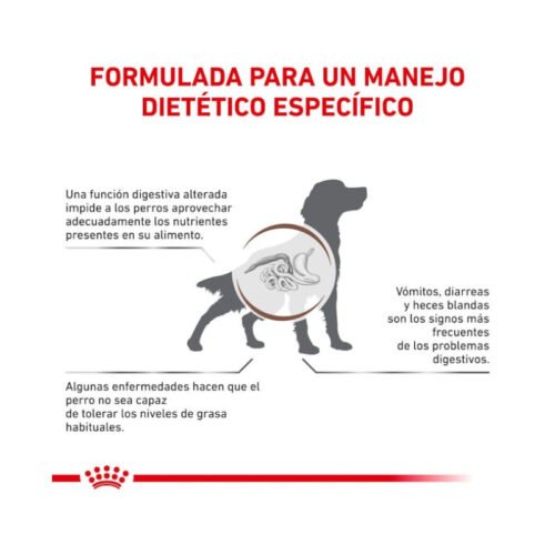 Imagen de beneficios Royal Canin Gastrointestinal Low Fat perro