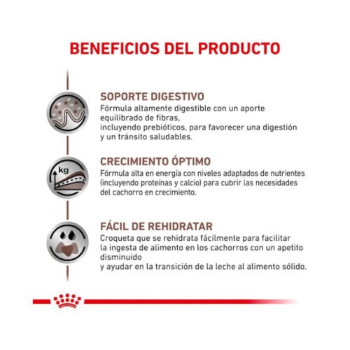 Más beneficios Royal Canin Gastrointestinal Puppy cachorro