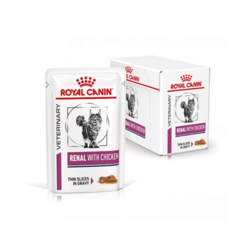 Royal Canin Renal con Pollo gato pack box