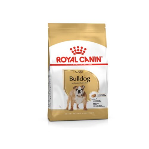 pack frontal del saco de pienso Royal Canin Bulldog Adult