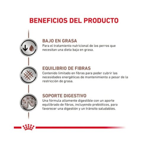 Royal Canin Gastrointestinal Low Fat Paté envase secundario perro