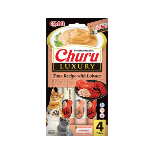 Churu CAT LUXURY Atún y Bogavante – Snack cremoso para gatosc75uI8 Snack cremoso Churu CAT LUXURY de atún y bogavante para gatos