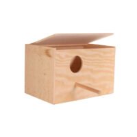 Trixie caja nido Natural Living de madera para aves con tapa abatible y percha