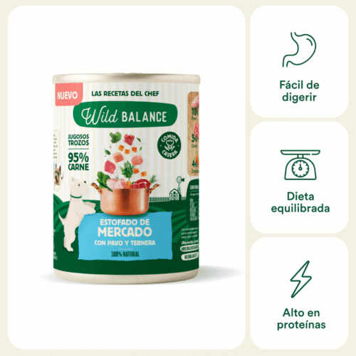 Beneficios del Estofado de Mercado Wild Balance para perros