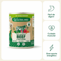 Beneficios Wild Balance lata BARF ternera con verduras para perros