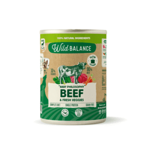 Wild Balance Filosofía BARF ternera con verduras frescas lata para perros