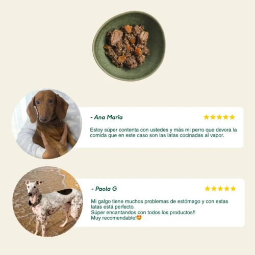 Reseñas de clientes Wild Balance latas BARF ternera para perros