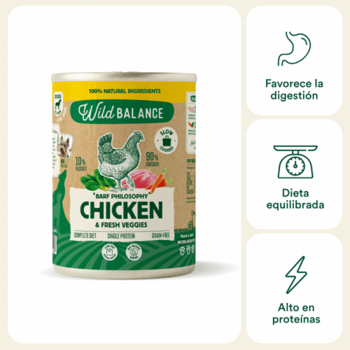 Beneficios de Wild Balance Lata Filosofía BARF Pollo para perros