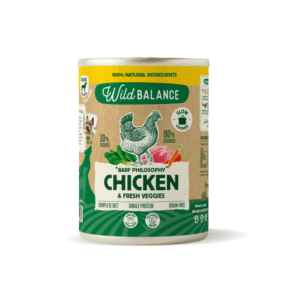 Wild Balance Lata Filosofía BARF Pollo para perros, envase