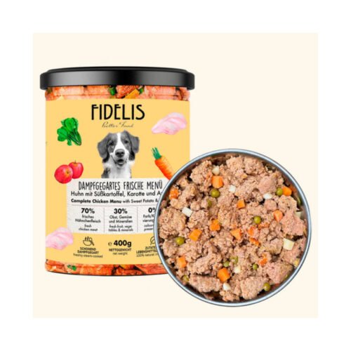 Fidelis Menú Fresco Pollo con Batata y Zanahoria 400g