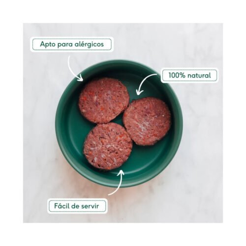 Comida natural para perros apto para alérgicos fácil de servir