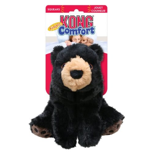 Detalle del empaque del peluche para perros KONG Comfort Kiddos Bear Lg