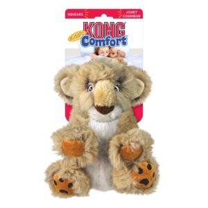 Empaque oficial del peluche para perros KONG Comfort Kiddos Lion Lg
