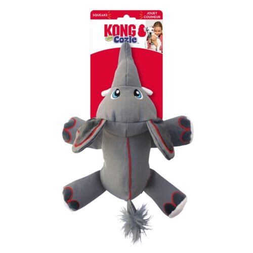 Juguete para perro KONG Cozie Ultra Ella Elephant de peluche resistente con squeaker