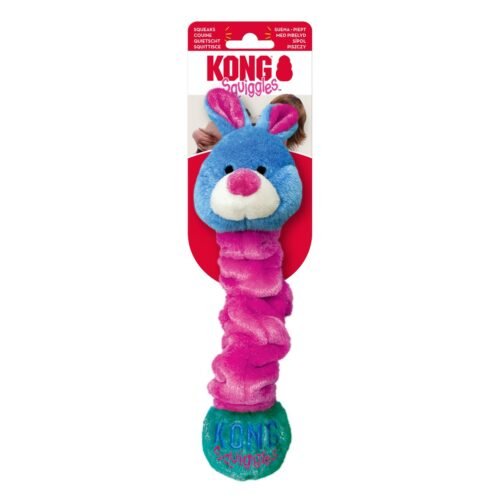 Primer plano superior del burro de peluche KONG Squiggles Assorted Small