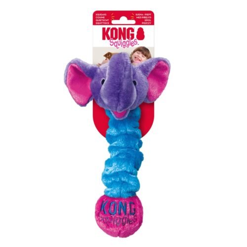 Juguete KONG Squiggles Assorted Small personaje mono en su empaque original de venta