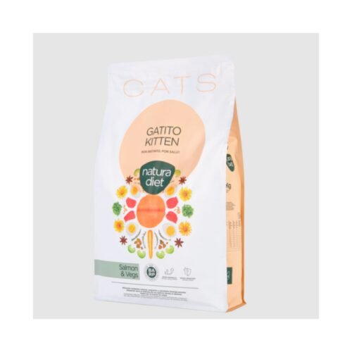 Natura Diet Gatito Kitten Salmon & Vegs saco de pie