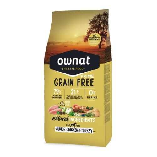 Saco frontal Ownat Grain Free Prime Junior Chicken & Turkey
