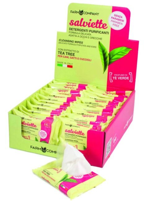 Toallitas limpiadoras Farm Company para ojos y oídos con Árbol de Té para perros y gatos