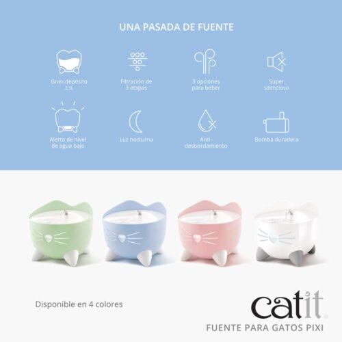 Caracteristicas y detalles de la fuente para gatos Catit PIXI