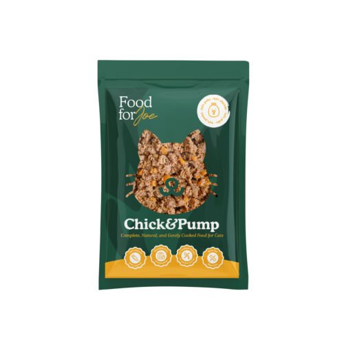 Food for Joe Chick and Pump comida cocinada pollo gatos