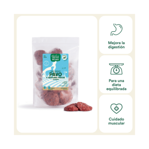Beneficios Menú BARF Pavo Wild Balance