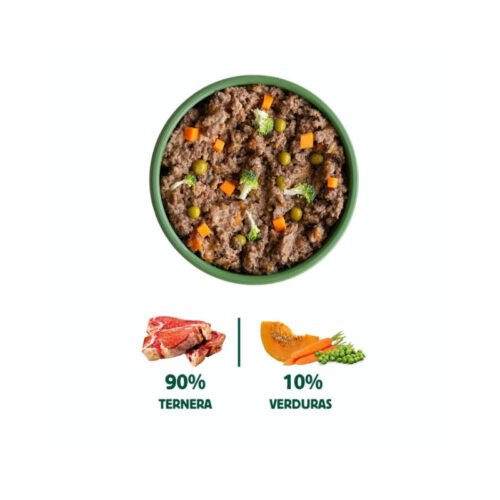 Ingredientes frescos 90% ternera y 10% verduras