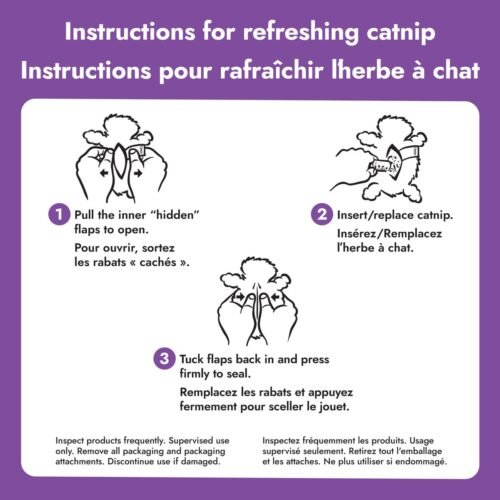 Instrucciones paso a paso para rellenar juguetes KONG Refillables con catnip