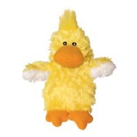 Peluche amarillo para gatos KONG Refillables Duckie con textura de felpa suave y compartimento para catnip