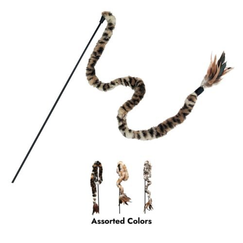 Variedad de colores y patrones del juguete interactivo KONG Teaser Swizzle Bird para gatos