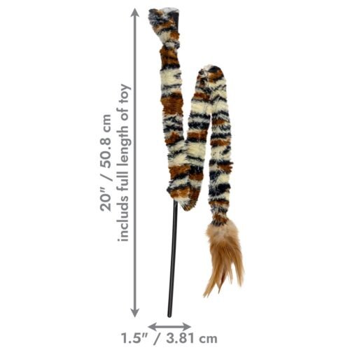 Dimensiones del KONG Teaser Swizzle Bird mostrando 50.8 cm de largo