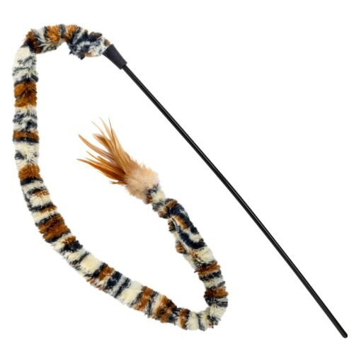 Juguete de varita KONG Teaser Swizzle Bird con cuerpo flexible y plumas