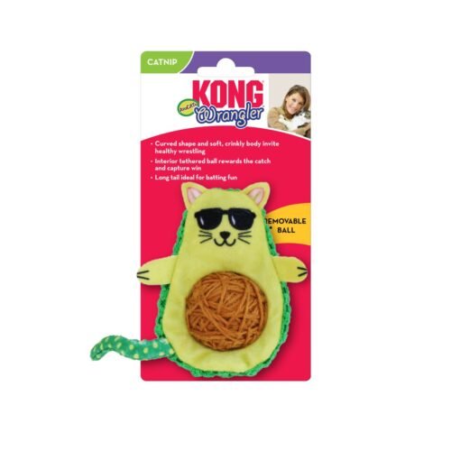 Juguete para gatos KONG Wrangler AvoCATo en empaque original con catnip norteamericano