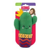 Juguete para gatos KONG Wrangler Cactus en su empaque original con hierba gatera North American KONG Premium Catnip