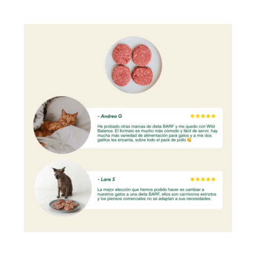 Opiniones de clientes sobre la comida BARF felina Wild Balance