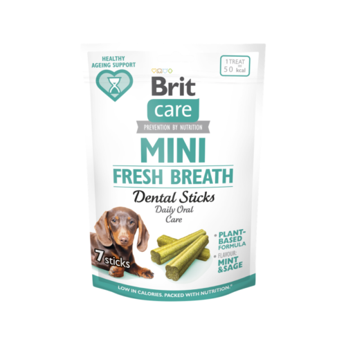Brit Care Dog Mini Fresh Breath Dental Sticks higiene bucal perros mini