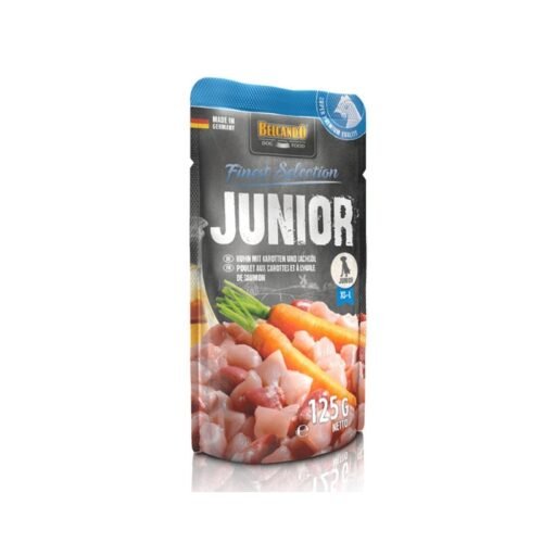 Belcando Finest Selection Junior Pollo y Zanahoria sobre perros