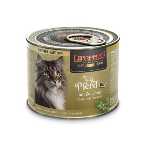 Leonardo Superior Selection Caballo Calabacín comida húmeda gato