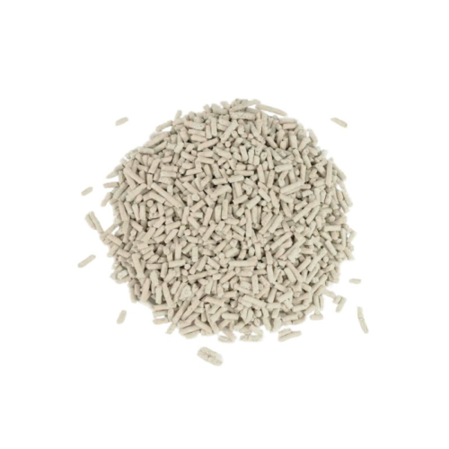 Detalle de pellets de tofu de la arena Cat&Rina BeNatural con Carbon Activo