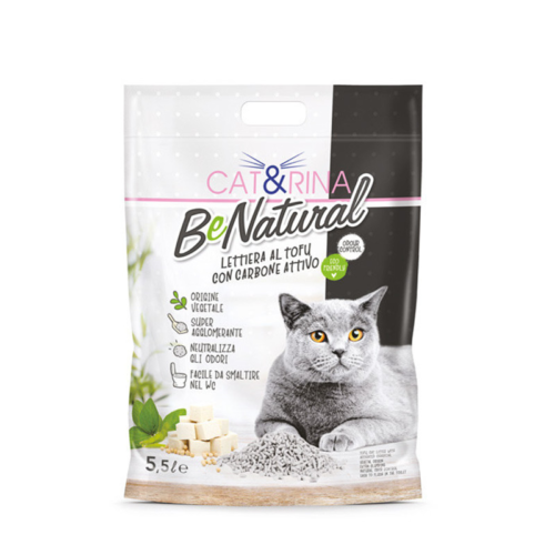 Cat&Rina BeNatural Arena de Tofu con Carbon Activo 5,5L para gatos