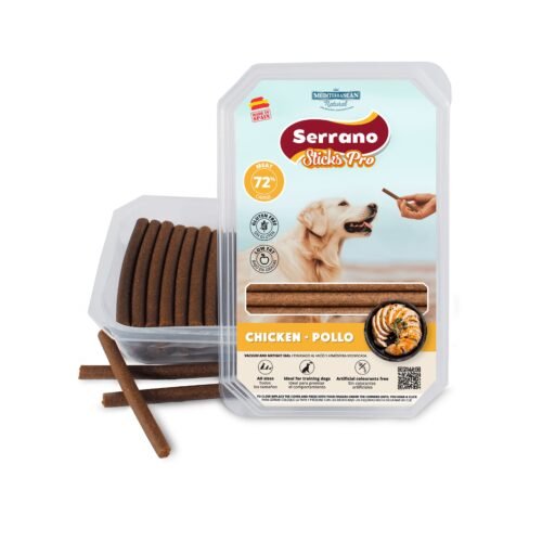 Mediterranean Natural Serrano Sticks Pro Pollo Chicken snack perro Barcelona