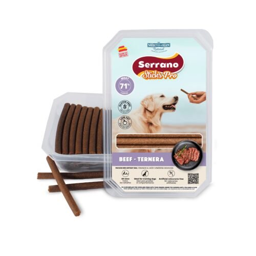 Mediterranean Natural Serrano Sticks Pro Ternera Beef snack perro Barcelona