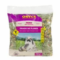 Orycs Heno Prado de Flores 500g heno con pétalos de rosa y caléndula para conejos y roedores