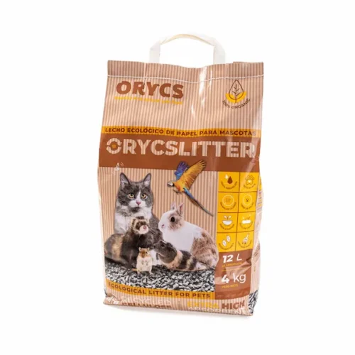 ORY-Orycs-litter OrycsLitter lecho ecológico de papel 4kg 12l para conejos y roedores absorción 300%