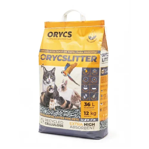 ORY-Orycslitter-12kg OrycsLitter lecho ecológico de papel formato grande 12kg 36l para conejos y roedores